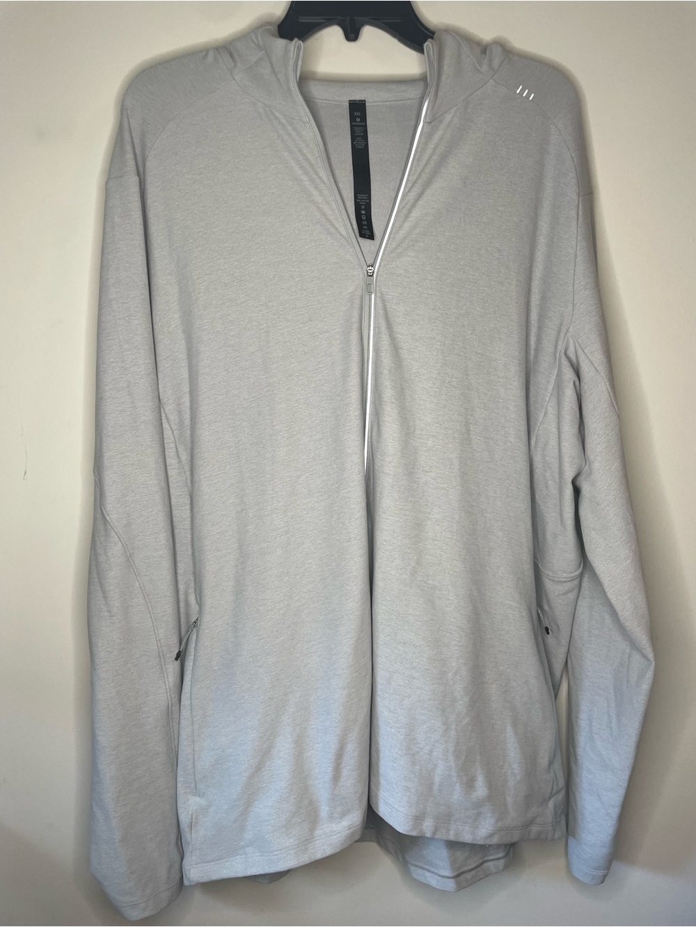 lululemon athletica Light Gray Full-Zip Hoodie